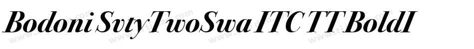 Bodoni SvtyTwoSwa ITC TT BoldIt字体转换